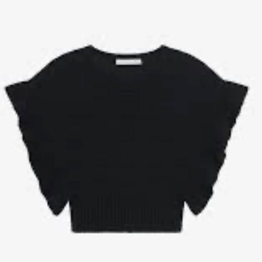 Iro Ouzna Black Sleeveless Sweater Size L